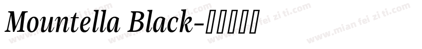 Mountella Black字体转换